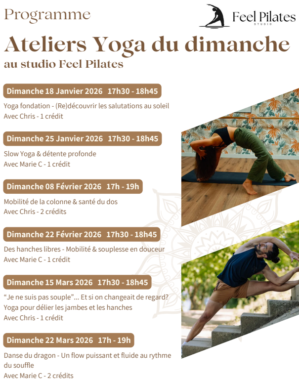 ✨Ateliers de Yoga d’hiver chez Feel Pilates ! ❄️🧘‍♀️✨