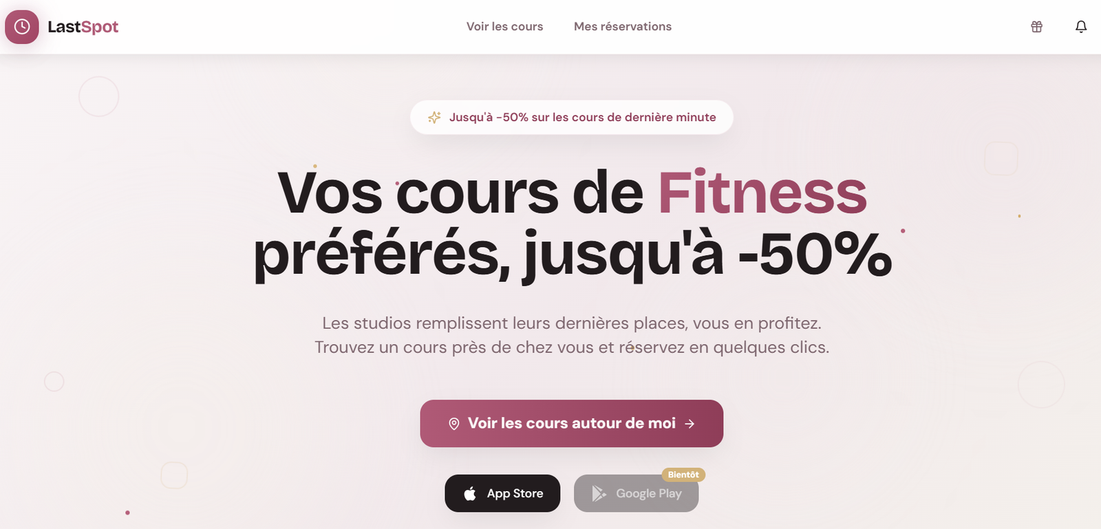 ✨ Nouveau : des cours à la dernière minute à prix léger !